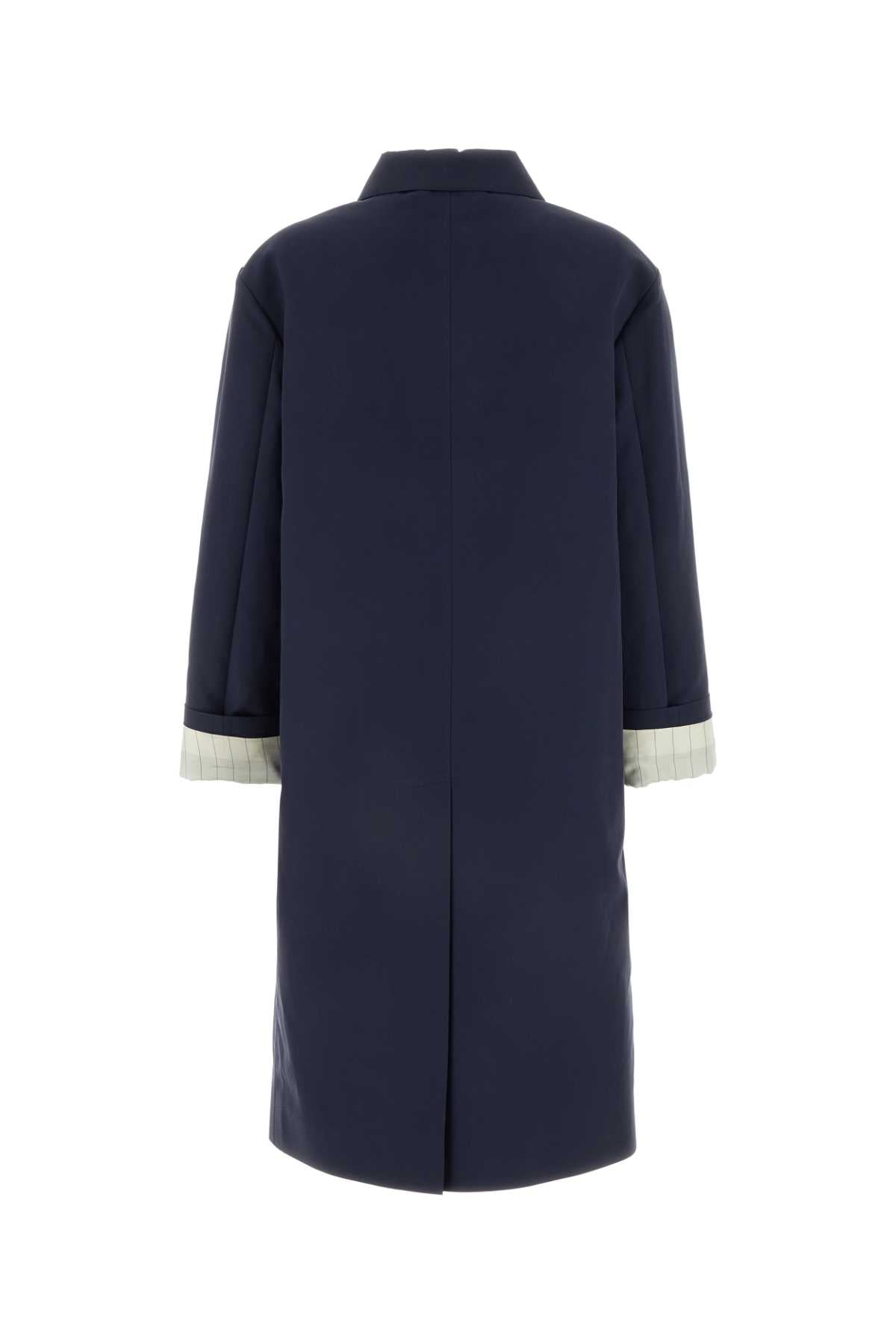 Miu Miu Miuミッドナイトブルーコットントレンチコート - Image 5