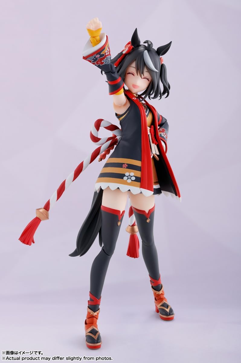 BANDAI SPIRITS S.H. Figuarts Uma Musume Pretty Derby Kitasan Black, Approx. 5.5 inches (140 mm), PVC & ABS, Pre-painted Action Figure