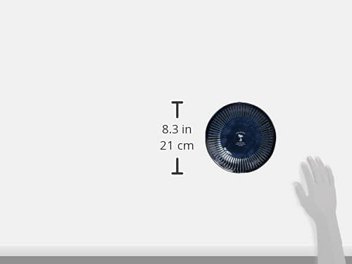 Kaneshotouki 614113 Snoopy Indigo Blue Pasta Dish, Curry Plate, Diameter Approx. 7.9 inches (20 cm), Adult Design, Goods, Dishware, Microwave, Dishwasher Safe, Birthday Gift, Mother's Day, Wedding