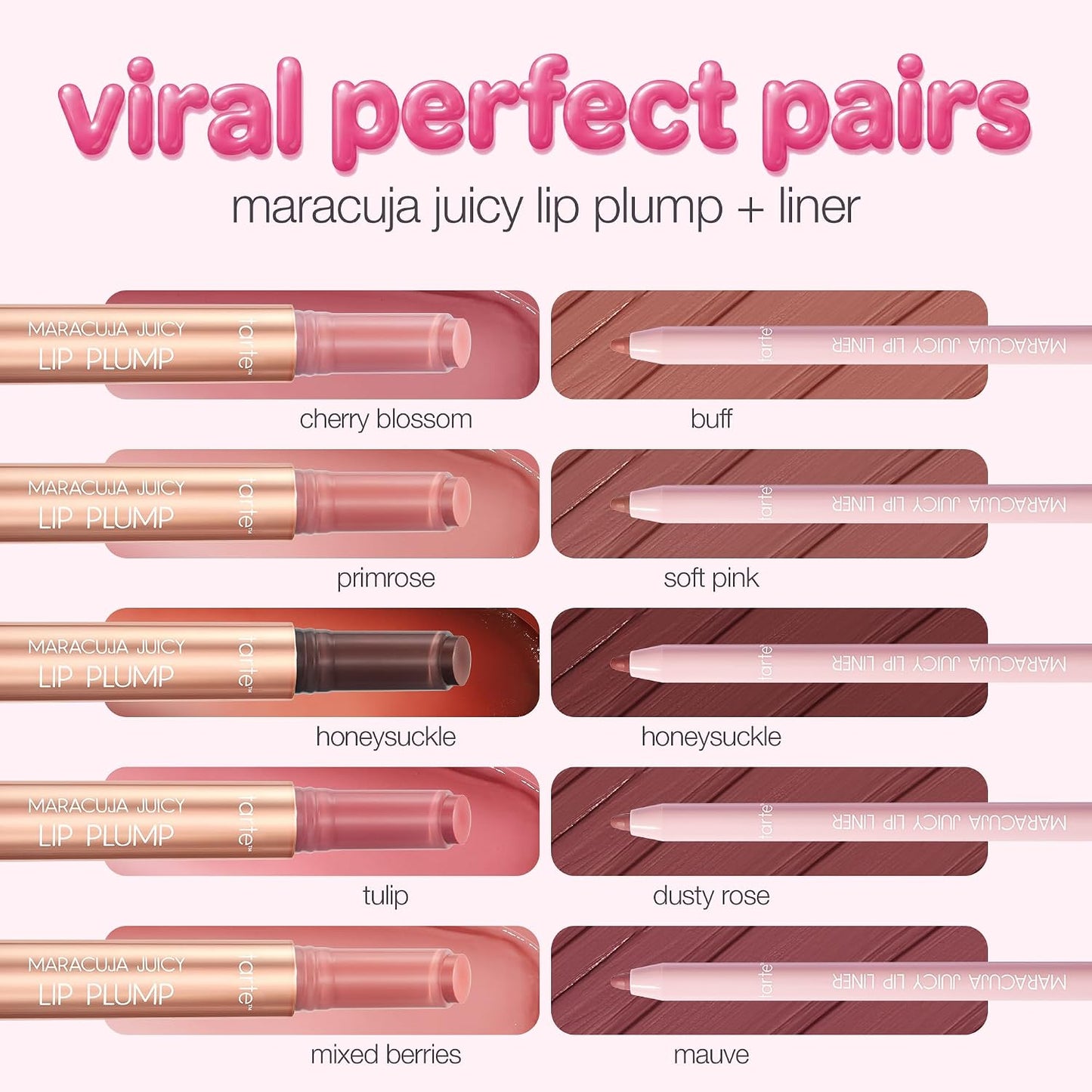 tarte maracuja juicy lip liner – Delineador labial cremoso, mate, con ácido hialurónico y vitamina E, vegano y libre de crueldad animal