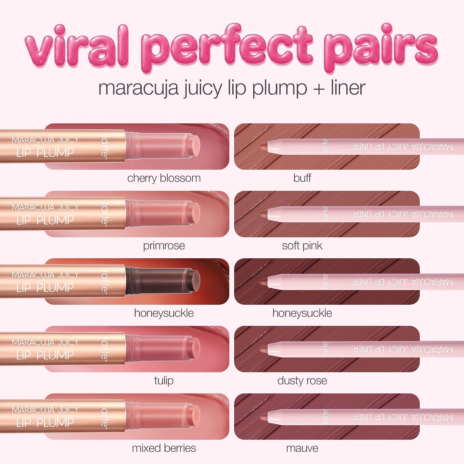 tarte maracuja juicy lip liner – Delineador labial cremoso, mate, con ácido hialurónico y vitamina E, vegano y libre de crueldad animal