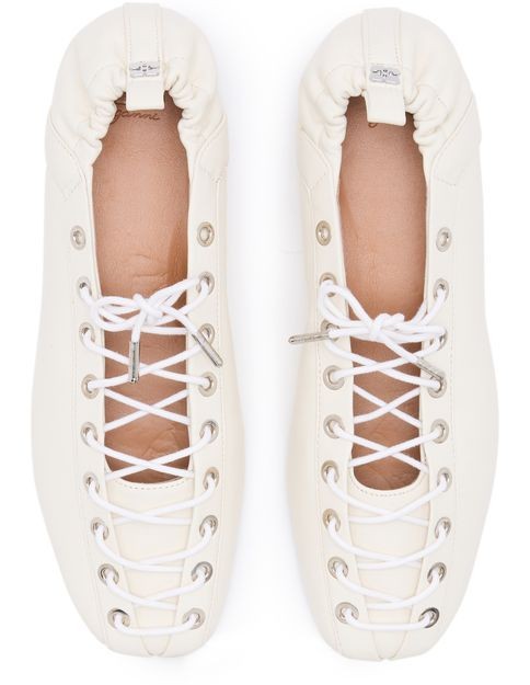 GANNI Eyelets lace up ballerinas - Image 5