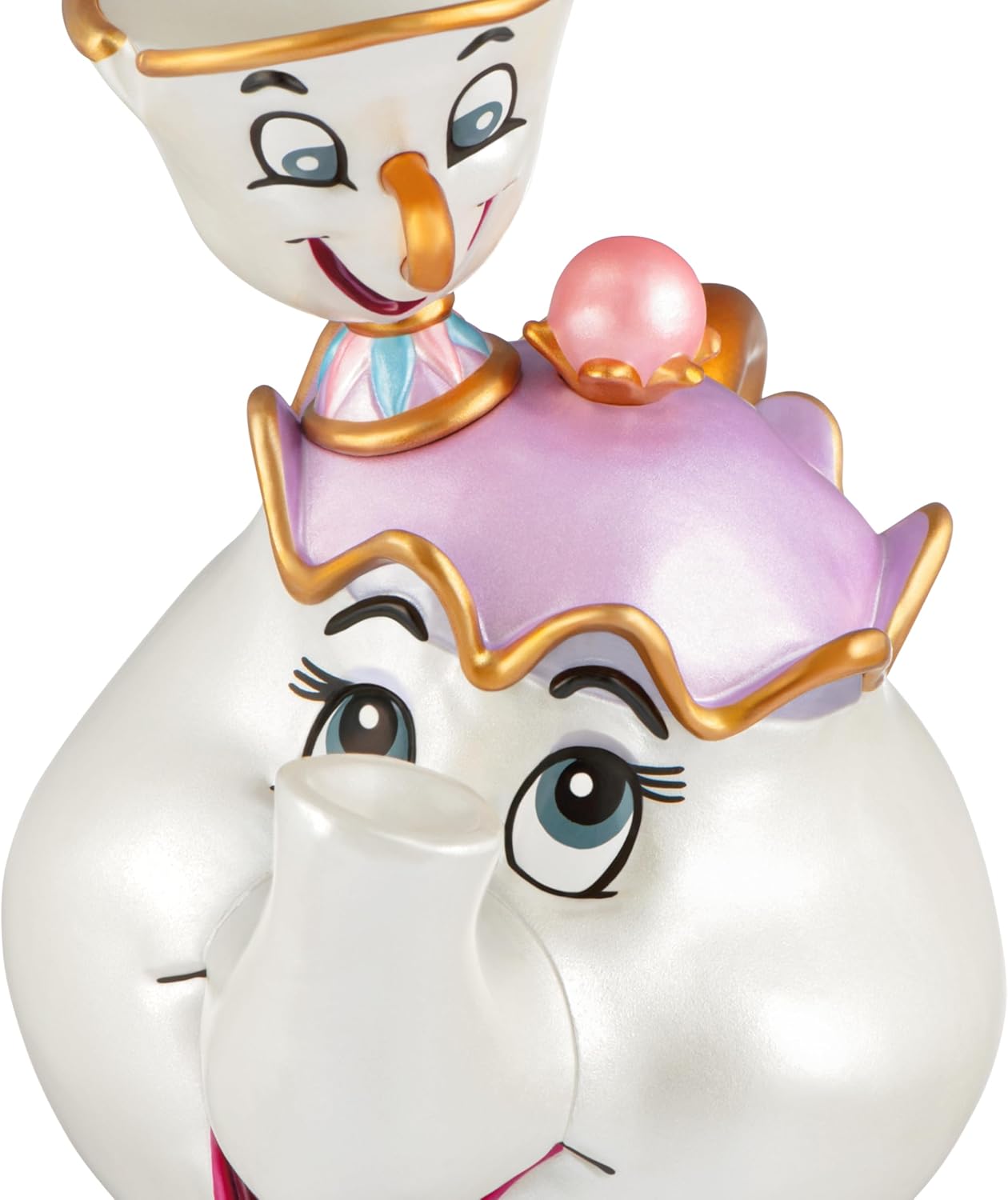 Hallmark Keepsake Adorno de Navidad 2026, La Bella y la Bestia de Disney, 35 aniversario, Mrs. Potts y Chip, regalos para fanáticos de Disney
