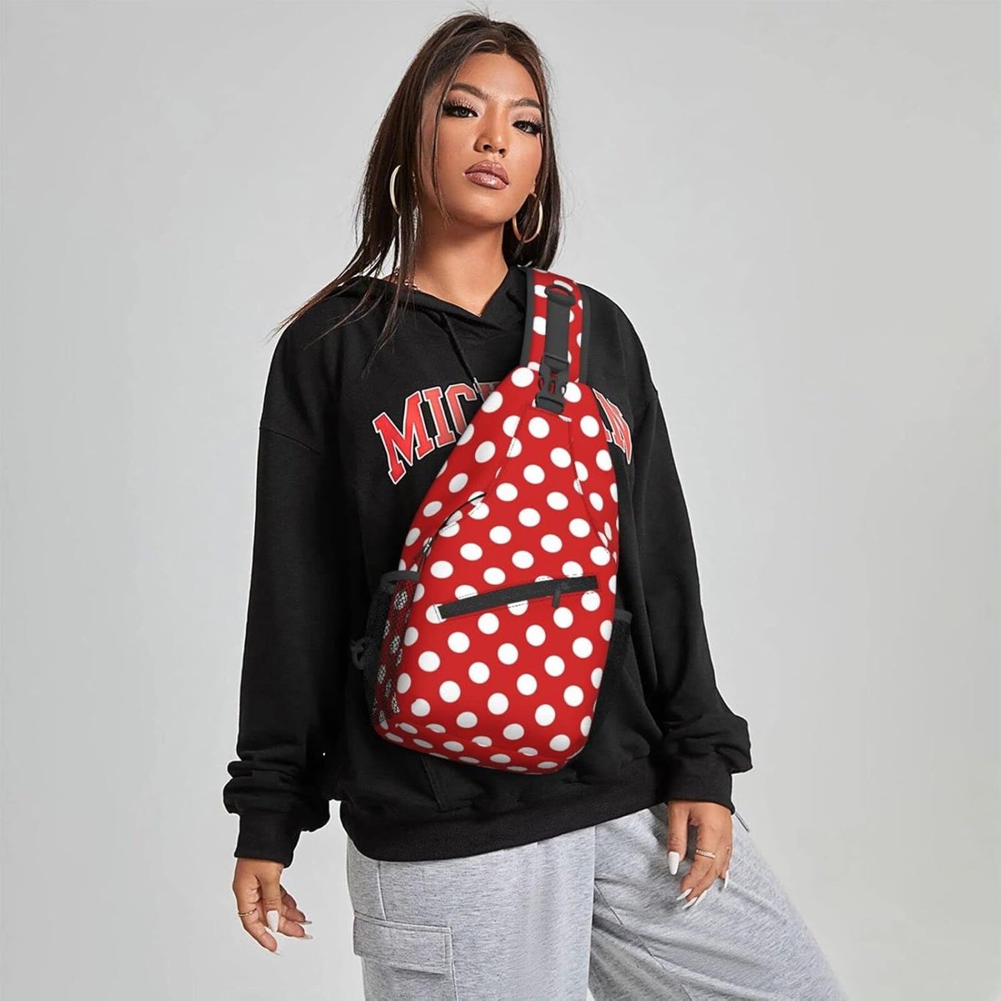 Famame Mochila bandolera para el pecho, bolsa de hombro, gimnasio, ciclismo, viajes, senderismo, mochila para hombres y mujeres, MultiColor37, Tamaño único