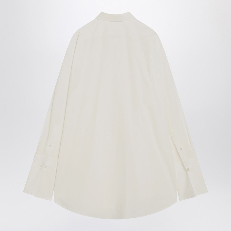 The 列の白い綿のシャツ - Image 5