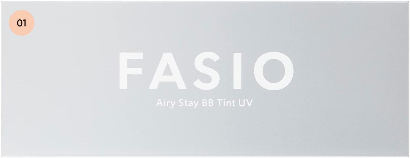 FASIO BB Cream Airy Stay BB Tint UV 01, Pink Beige, 1.1 oz (30 g), Waterproof, Sebum Proof, SPF50+/PA++++, Sunburn, Foundation