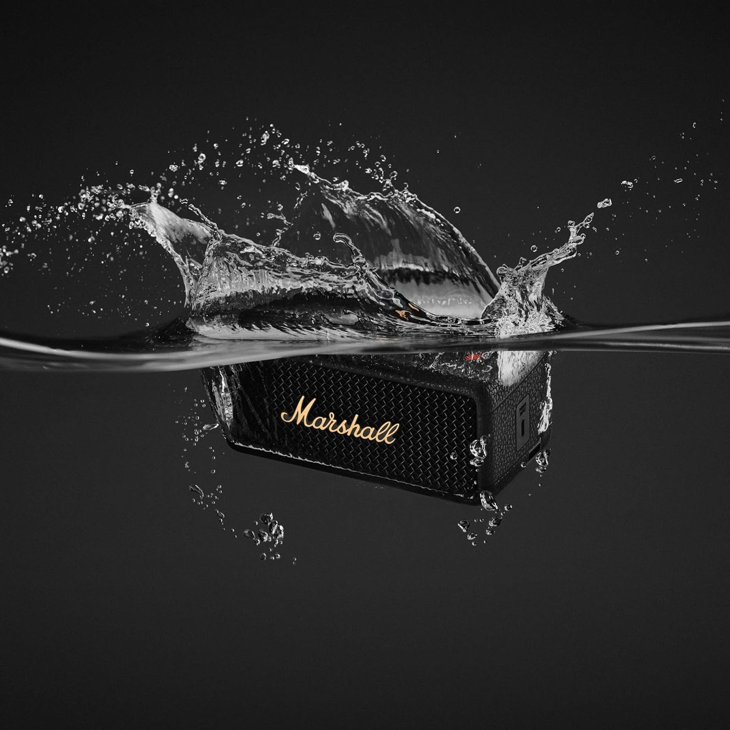 Marshall Wireless Portable Waterproof Speaker Emberton III Black & Brass Continuous Playback 32 Hours/IP67 Waterproof/Compact/Fast Charging [Domestic Genuine Product]