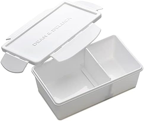 DEAN & DELUCA Lunch Box, Medium, White, 27.6 fl oz (800 ml), Microwavable, Dishwasher Safe, Bento Lunch Box, Compact, Simple