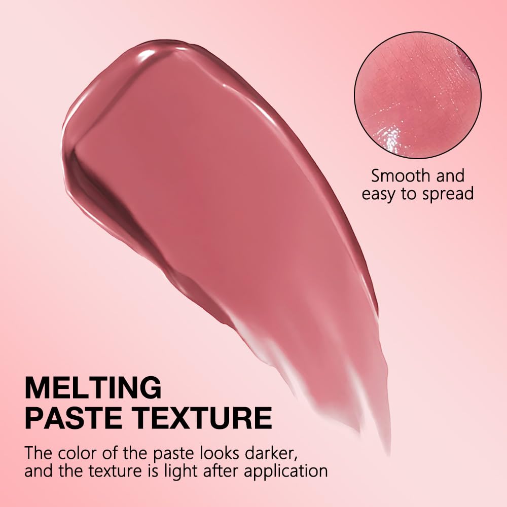 FeiCuiYun Bálsamo Labial con Tinta de Miel Rosa, Lápiz Labial Hidratante Transparente, Color Labial Hidratante para Todos los Tonos de Piel, Bálsamo Labial Nutritivo con un Toque de Cereza Negra