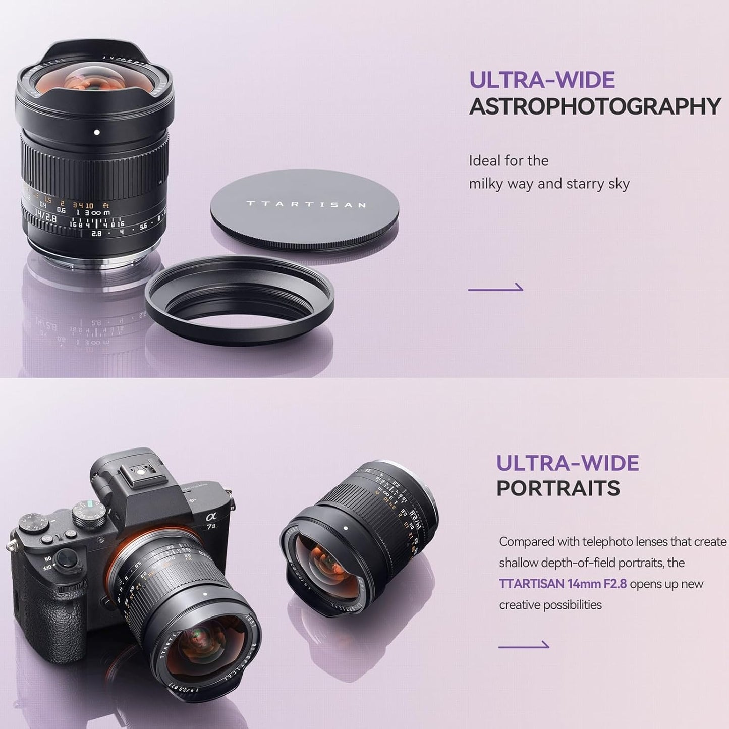 TTArtisan 14mm F2.8 RF Mount for Canon Ultra Wide Angle Full Frame Autofocus Prime Lens for Canon RF Mount Cameras