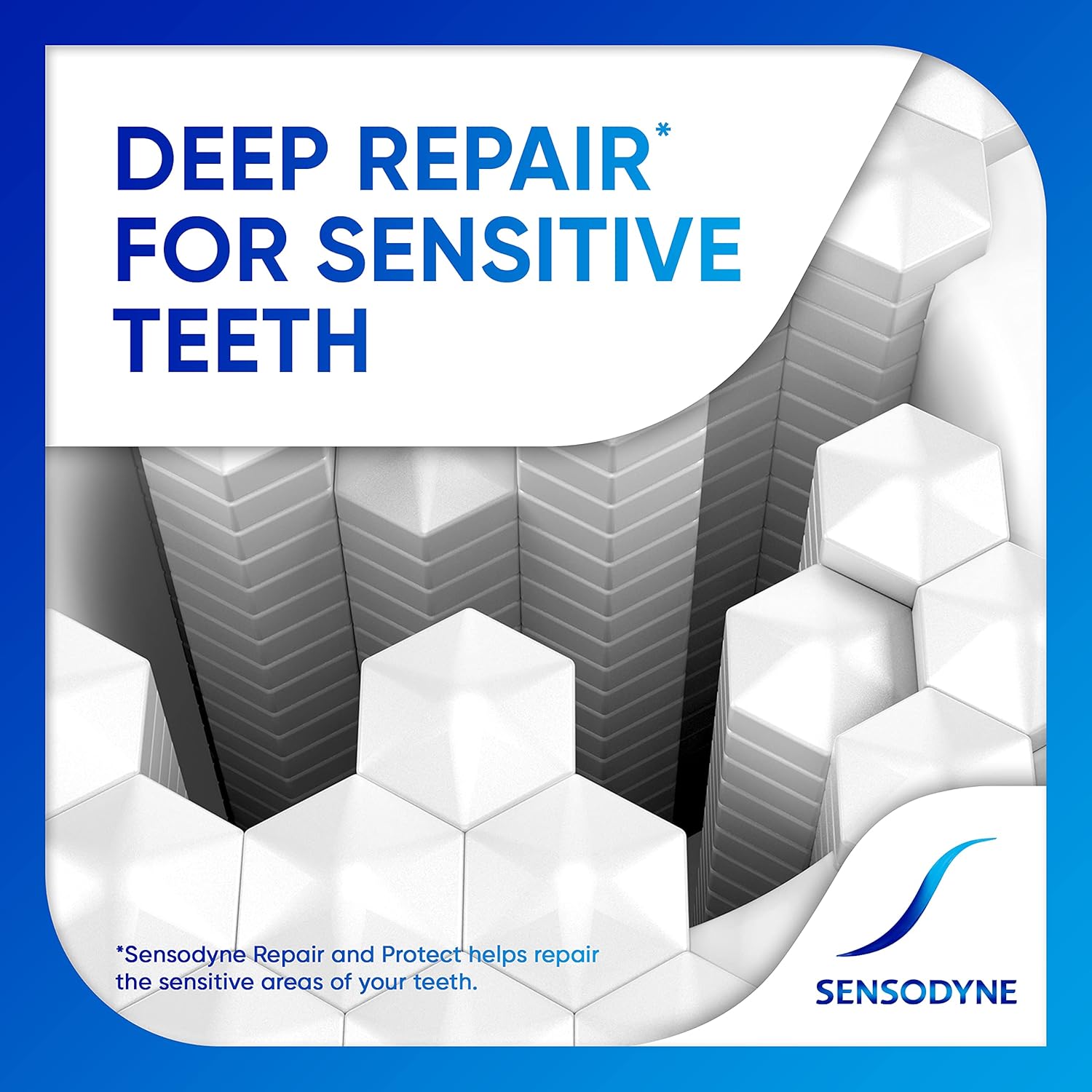 Sensodyne Repair and Protect - Pasta dental blanqueadora para dientes sensibles y prevención de caries, 3.4 onzas (paquete de 2)