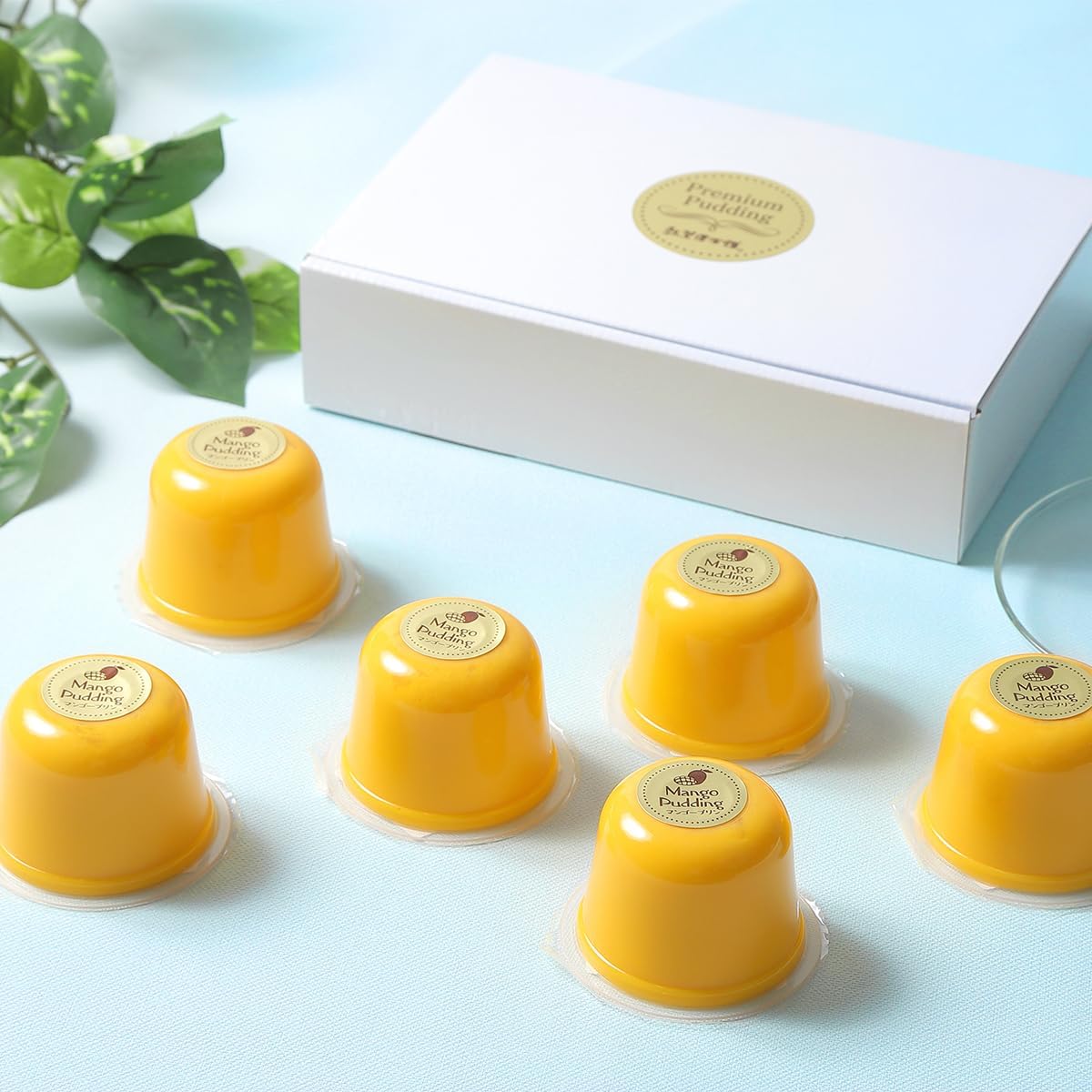 Exclusively Japanese Premium Mango Pudding | 1 Box 6 Pieces (115g x 6 pieces) | [Committed by the Established Yōkan Shop] | High-End Mango Gift Pudding High-End Pudding Gift Pudding Set High-End
