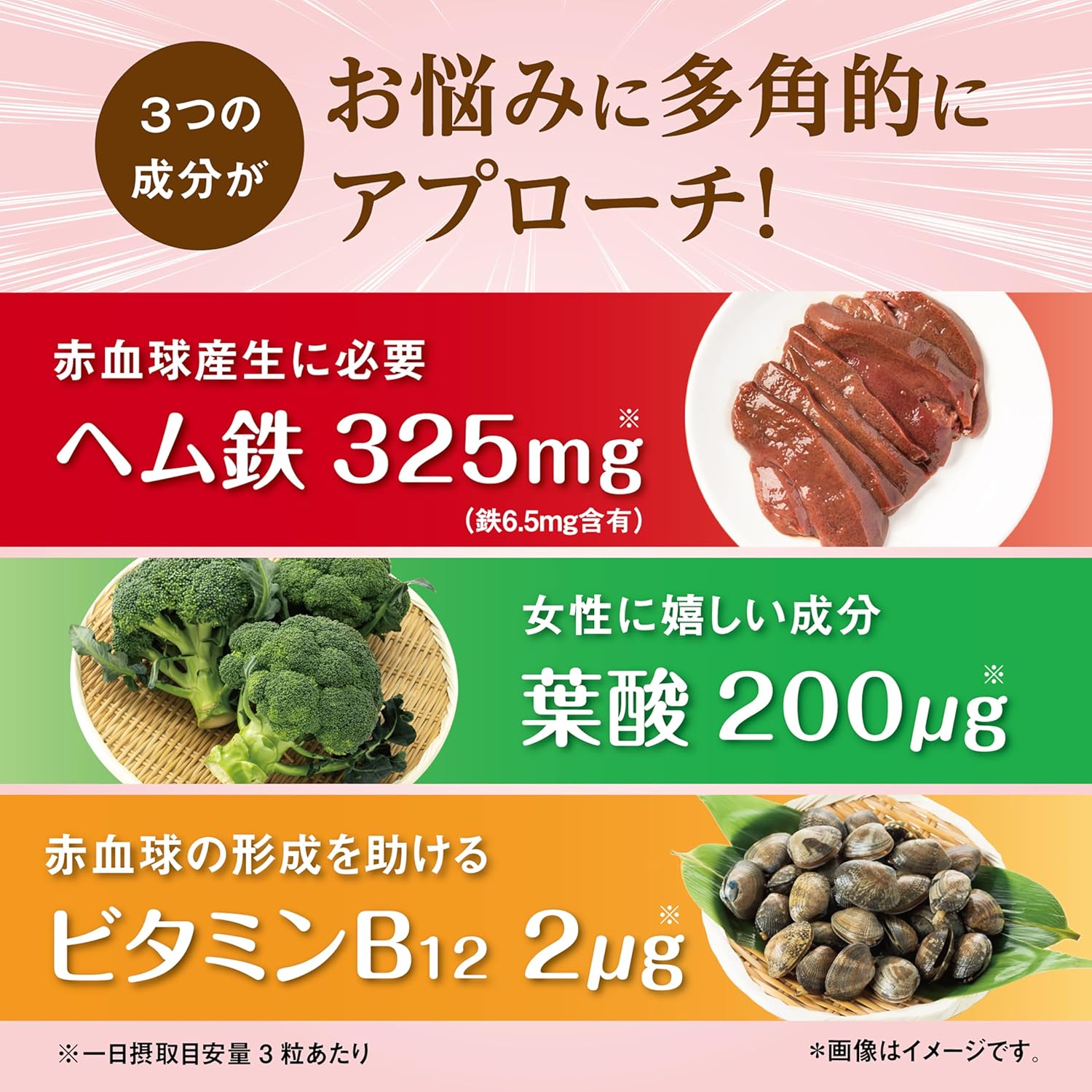 小林製薬の栄養補助食品 [ 公式 ] ヘム鉄 葉酸 ビタミンB12 サプリ 【 鉄分を効率的に活用する3つの成分 】鉄 鉄分 ヘム鉄 葉酸 サプリメント [ 栄養補助食品 / 90粒 / 約30日分 ]