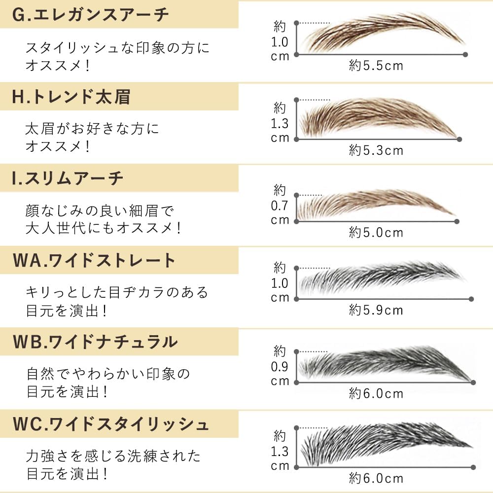 AQUADOLL Eyebrow Permanent Makeup Tint Petit Pla Eyebrow Stickers Set of 15 Japanese Planning Company Original Eyebrow Permanent Makeup Eyebrow Makeup Tint Eyebrow Tattoo Eyebrow Female Male