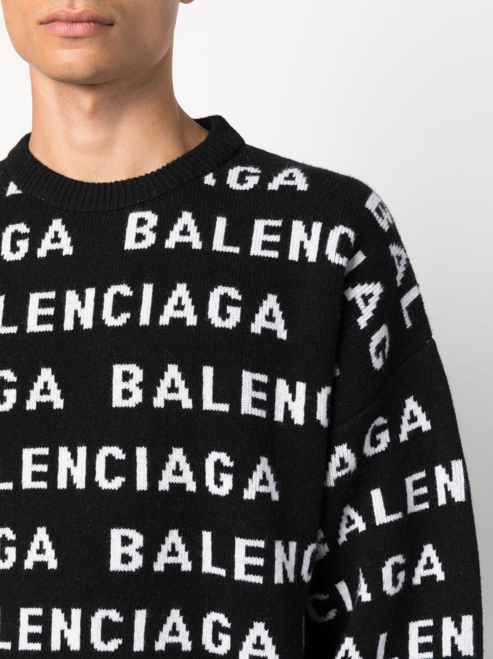 Balenciaga Balenciaga Allover Logo Crewneck Seater - Image 5