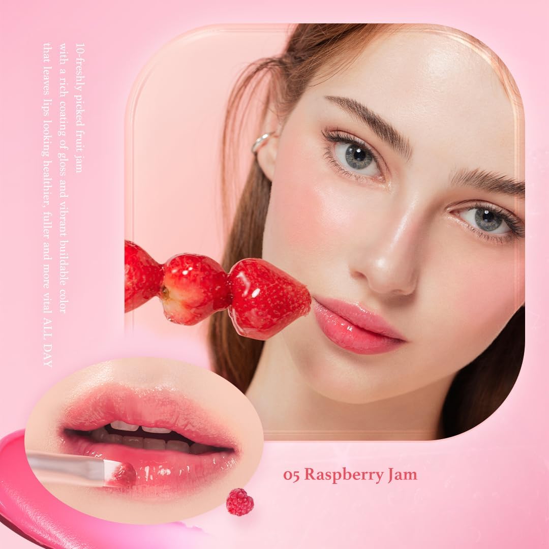 "Official" dasique Daisy Fruity Lip Jam Daisy Clip Jam / Lip Jam / Single Item / Lip Balm / Color Lip Balm (08 Cherry Jam)