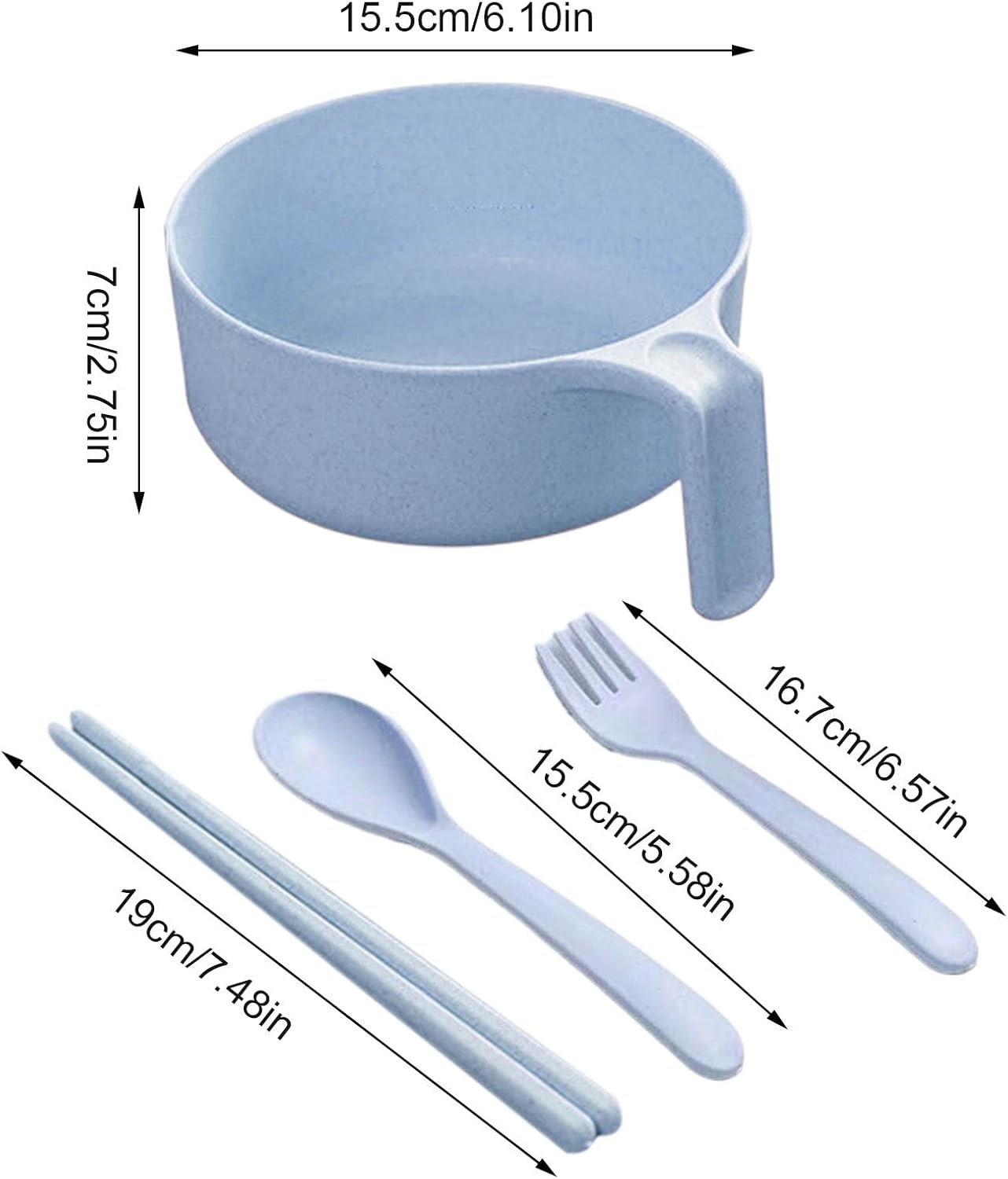 Ramen Cooker Bowl Set, Instant Ramen Bowl Set - Instant Ramen Bowl Set Ramen Bowl Set, Ramen Noodle Microwave Bowl Set with Chopsticks Spoon for Ramen, Pho, Udon, Soba, Noodles