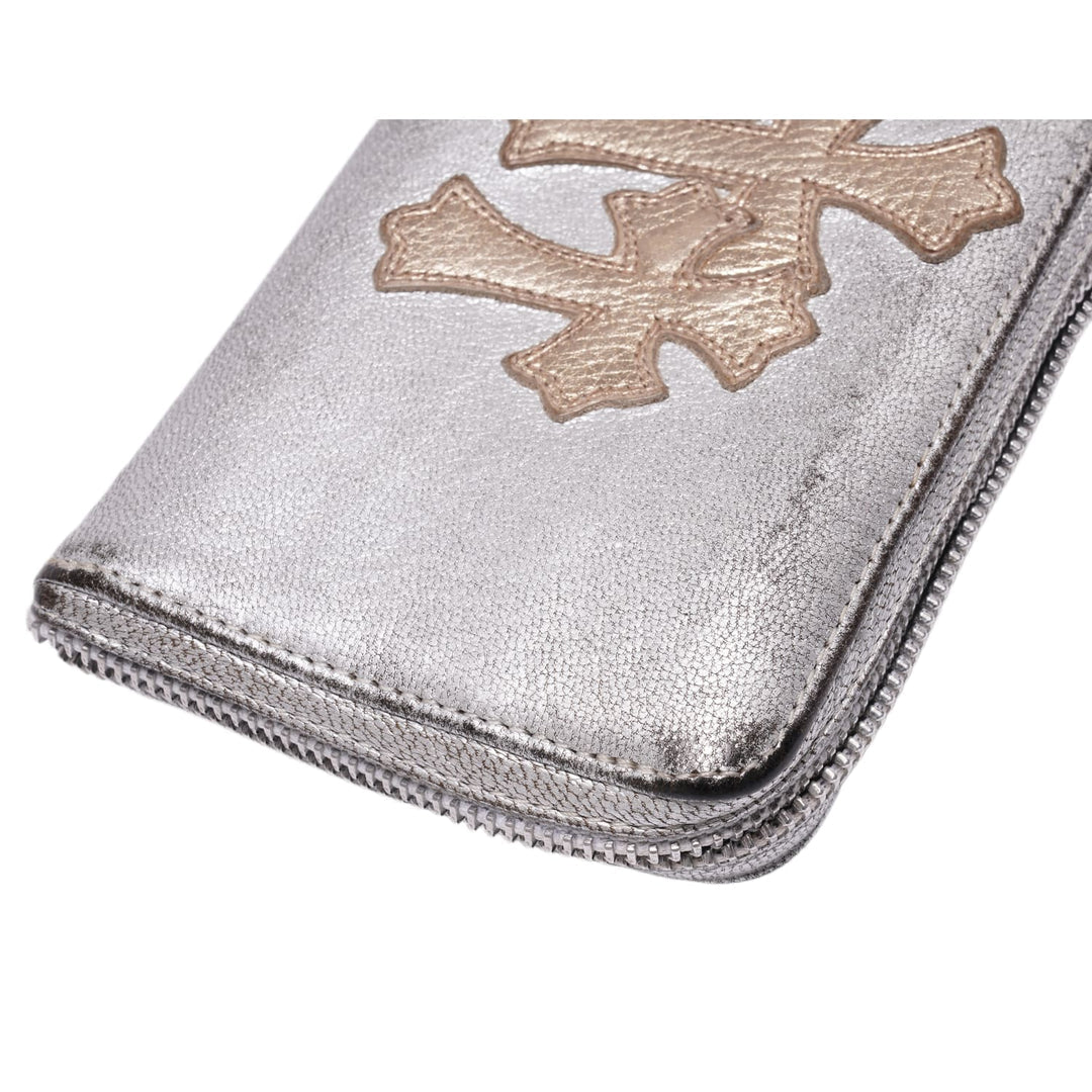 CHROME HEARTS 'METALLIC GOLD' TRIPLE CROSS WALLET