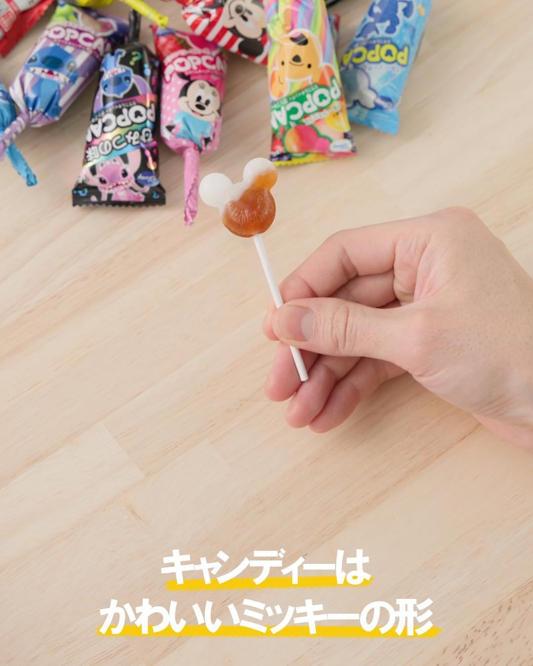 Popcan Colorful Candy 1 Box (6 Varieties 30 Sticks Set) Disney Glico Candy Lollipop Disney Mickey Mouse