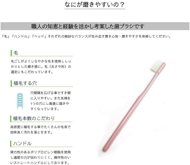 Artisan Toothbrushes, 12 Pieces, Natural Color, Fine Point, Ordinary, Toothbrush Artisan Invented, Safe Made in Japan (12 Pieces)
