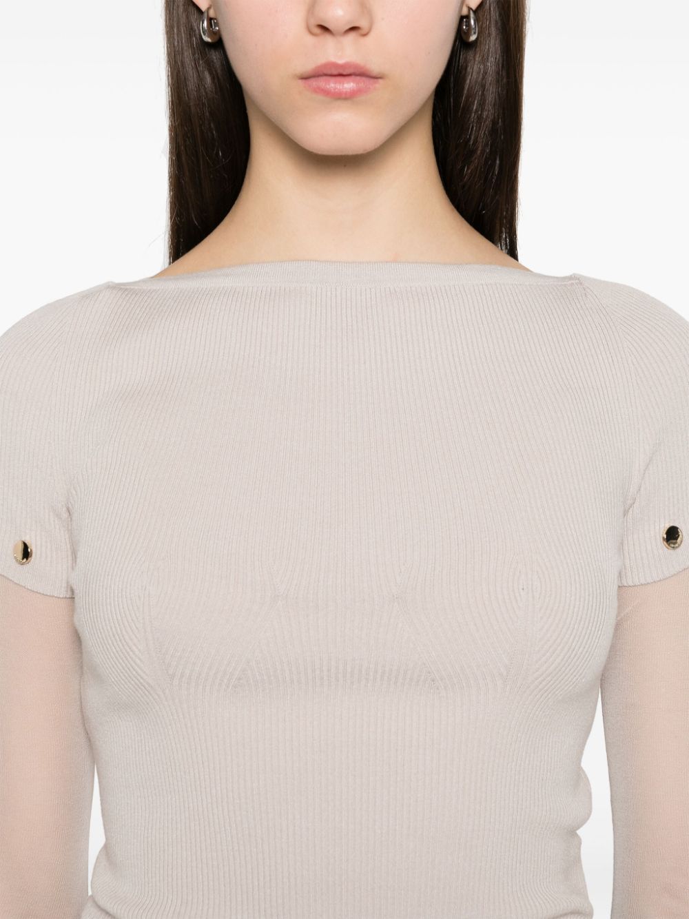 Sportmax SportMax Pre Layered Crewneckセーター - Image 5