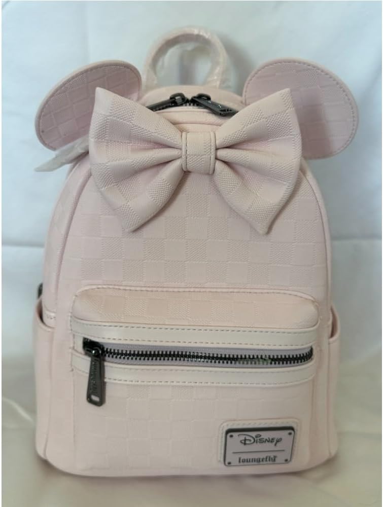 Loungefly Mini mochila Minnie Mouse con textura a cuadros