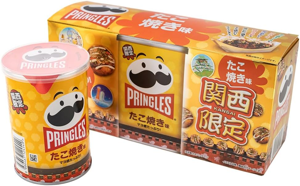 Takoyaki Flavor Chips, 3 Cans, Osaka Limited, Osaka Souvenir, Kansai Souvenir