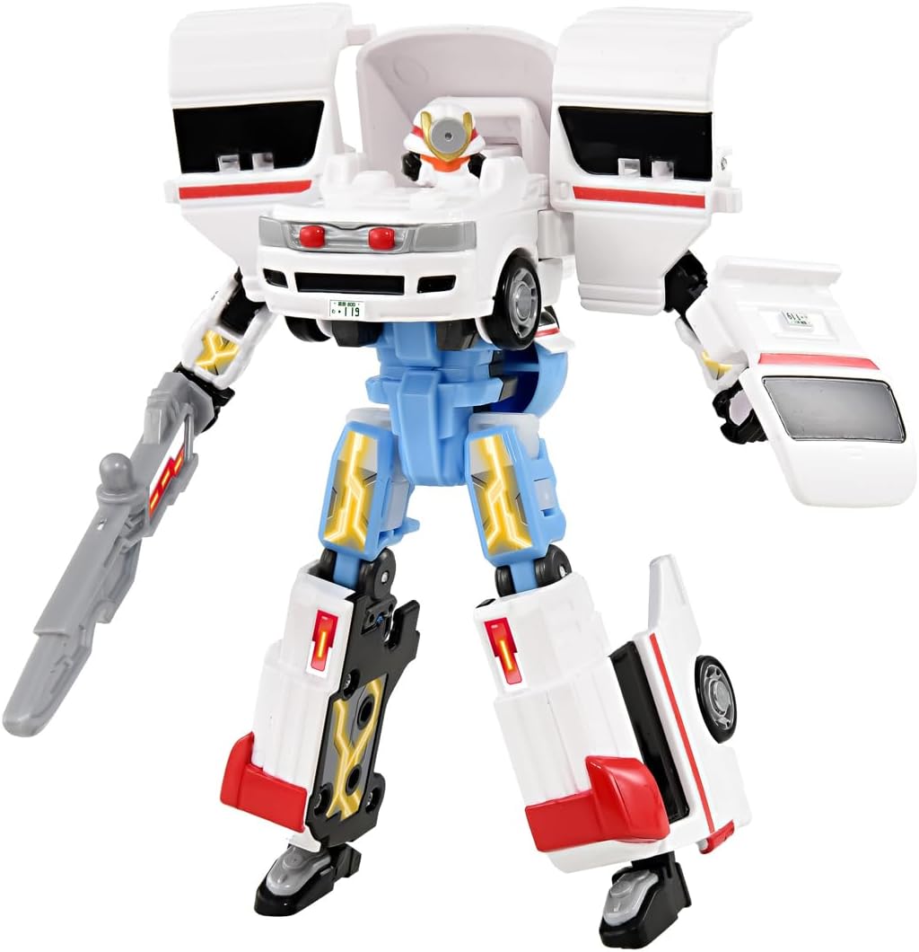 Takara Tomy Tomica Jobreiver TJBDX United Medibreiver Emergency Car & Doctor Helicopter Combination Set, Mini Car Toy, Ages 3 and Up