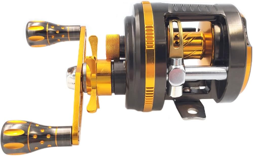 YU232 Fishing Reel, Bait Reel, Drum Reel, Lightweight, Deep Groove Spool, Aluminum Alloy Spool, For Sea, Mountain Streams, Fishing, Strong Magnetic Brake, Far Throw