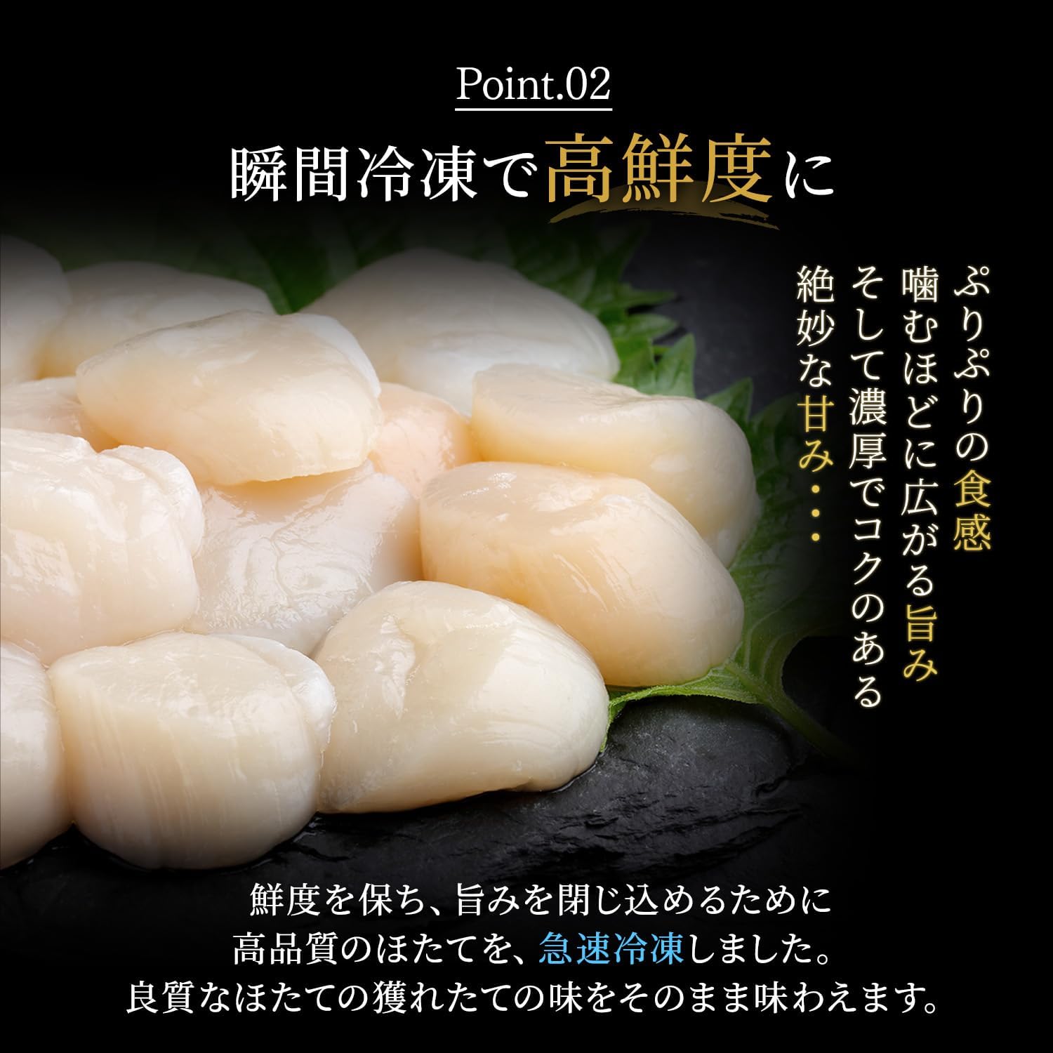 Hokkaido Karen Scallop Pillar 3S - 4S Generous 2.2 lbs (1 kg) (Approx. 41 - 60 seeds), For Sashimi, Frozen