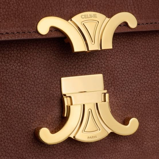 CELINE teen Triomphe bag in grained nubuck calfskin - Image 5