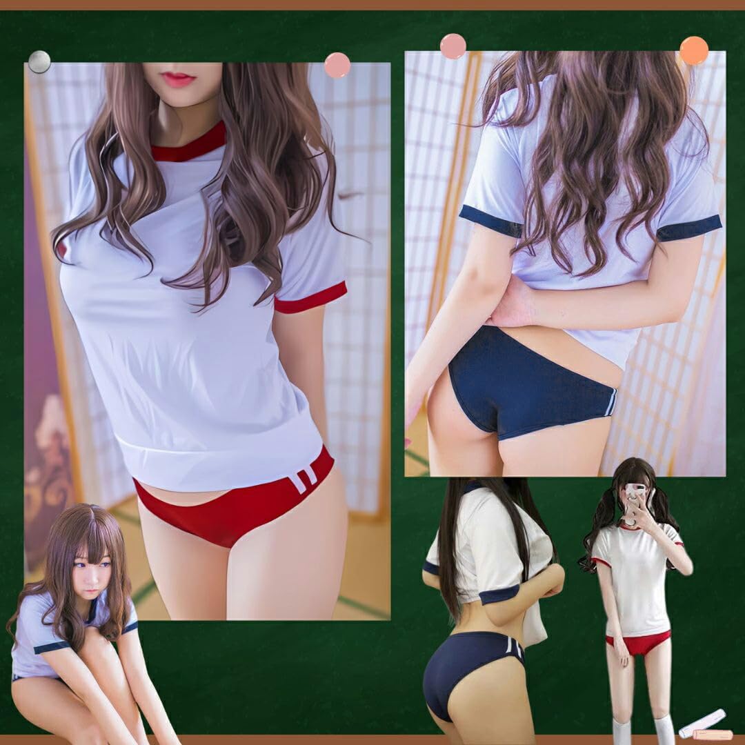 Gym Clothes BeLoved [Size: M-L] Loli Track Team Style Uniform PE Clothes High School Girls Uniform JK Middle School Students High School Students Babydoll Lingerie Cute Loli Gift cosplay costume