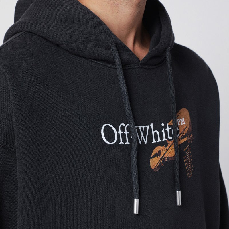 Off Off White™ ウォッシュド ブラック キューピッド アロー スケート ロゴ フーディ - Image 5