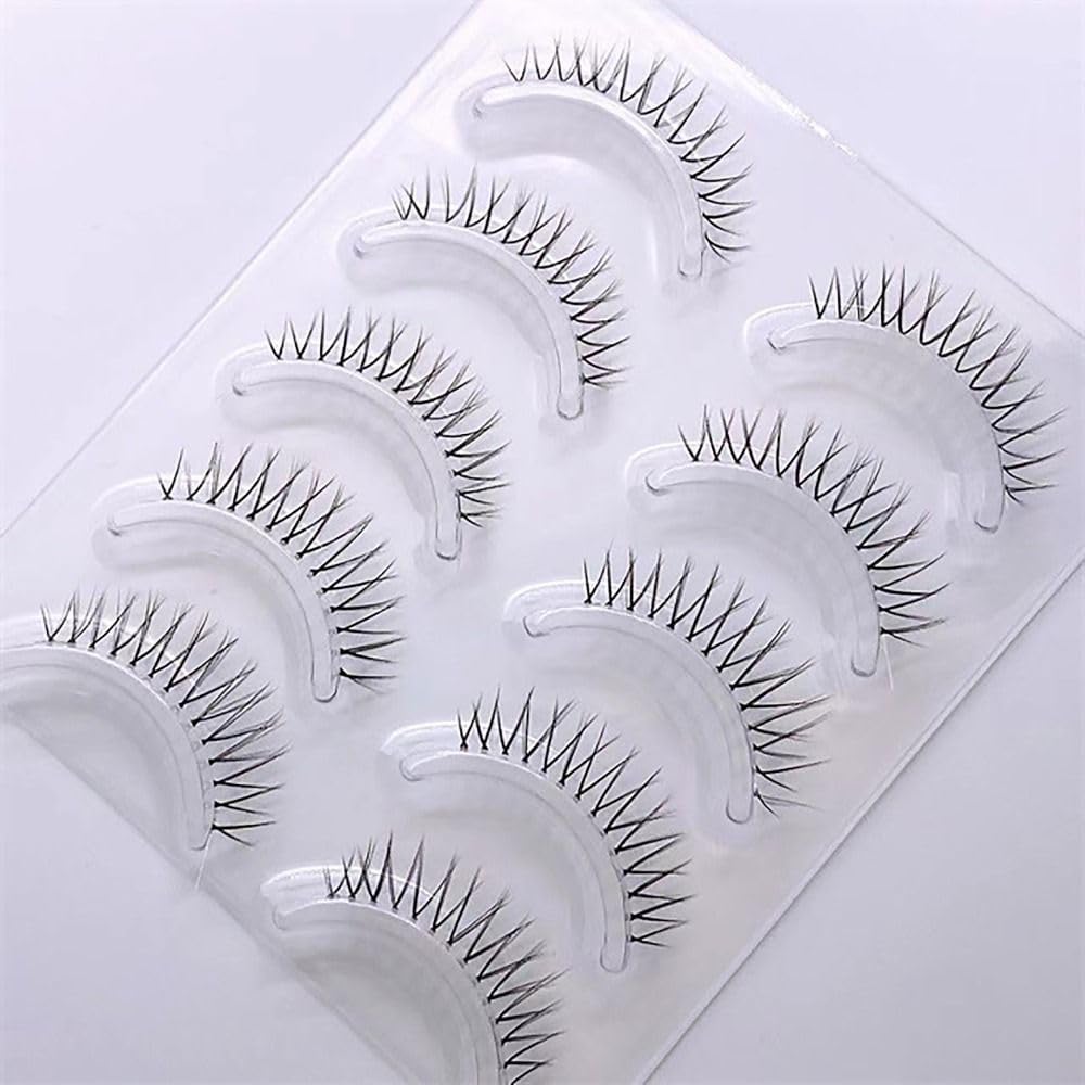 5 Pairs Natural Extra Fine V Shaped False Eyelashes Big Eye Effect Eye Makeup Eyelash Extensions Thin Long False Eyelashes