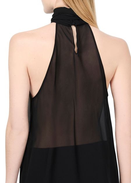 TOM FORD シルクジョーゼット製 ノースリーブ ラヴァリエール ブラウス - Image 5