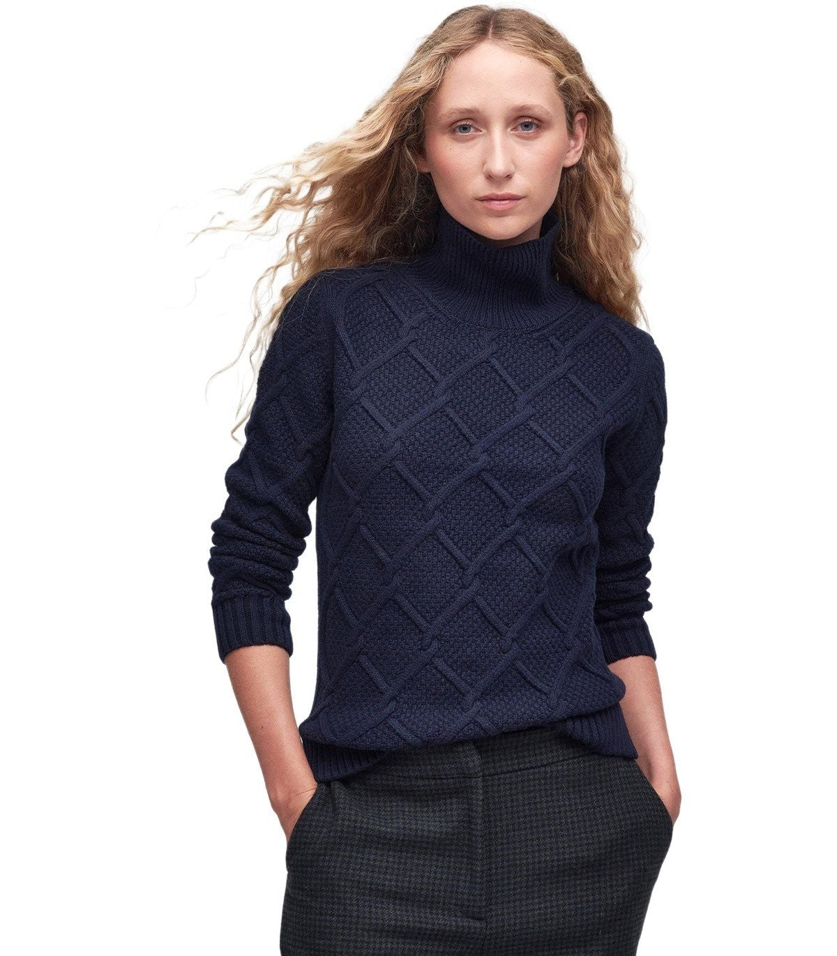 Barbour Burne Roll Blue Turtleneckジャンパー - Image 5