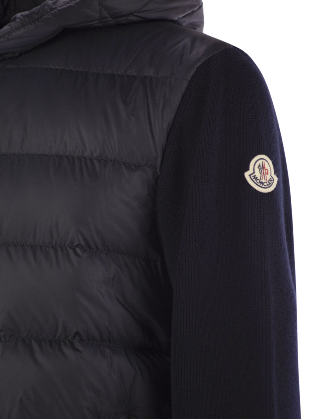 Moncler モンクラーはフードとジップ付きのウールスウェットシャツをパッドします - Image 5