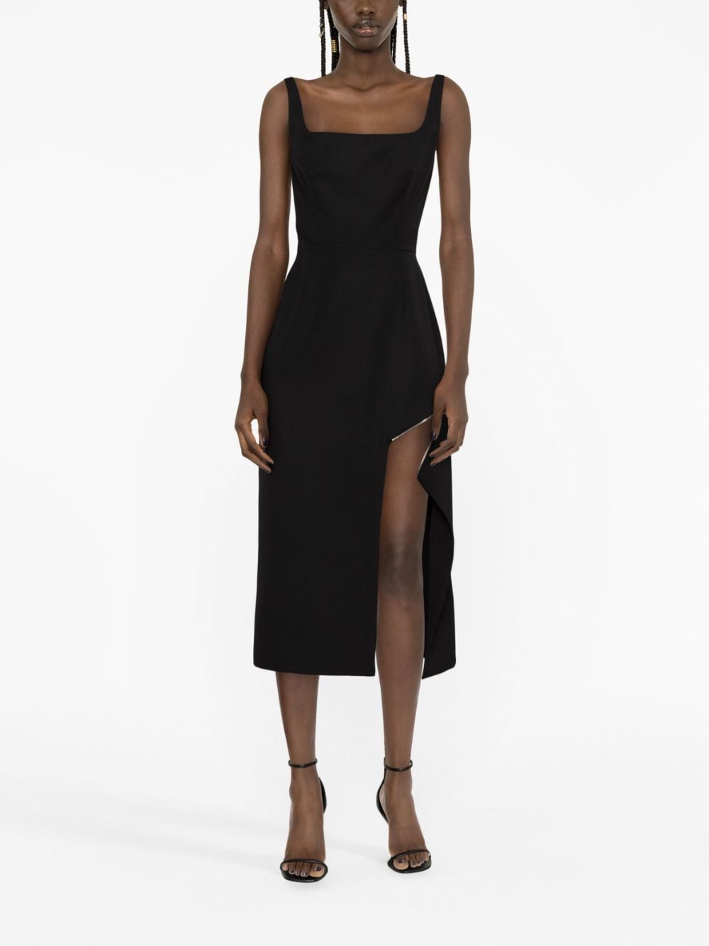 Alexander McQueen アレクサンダーMCクイーングレインデプードルウールミディドレス - Image 5