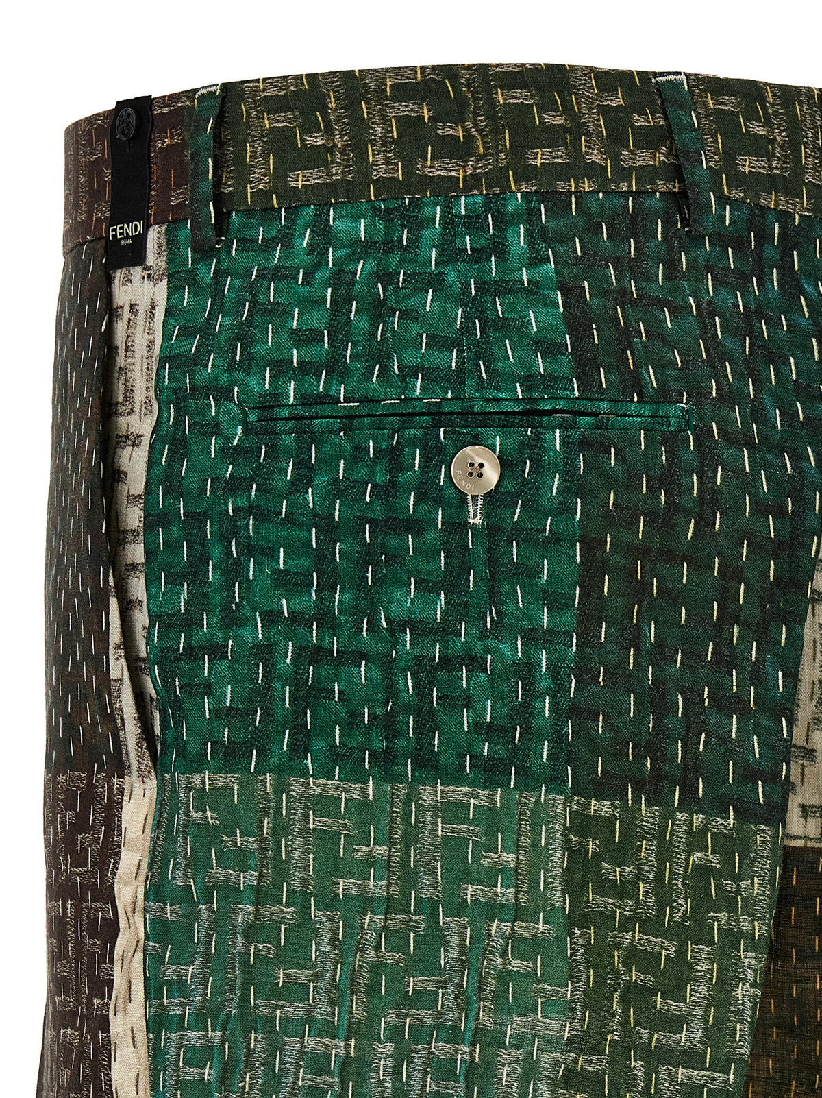 Fendi フェンディパッチワークバミューダショーツ - Image 5