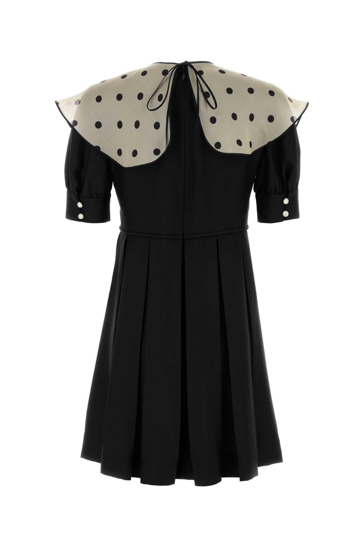 Valentino ヴァレンティーノガラバニブラックシルクミニドレス - Image 5