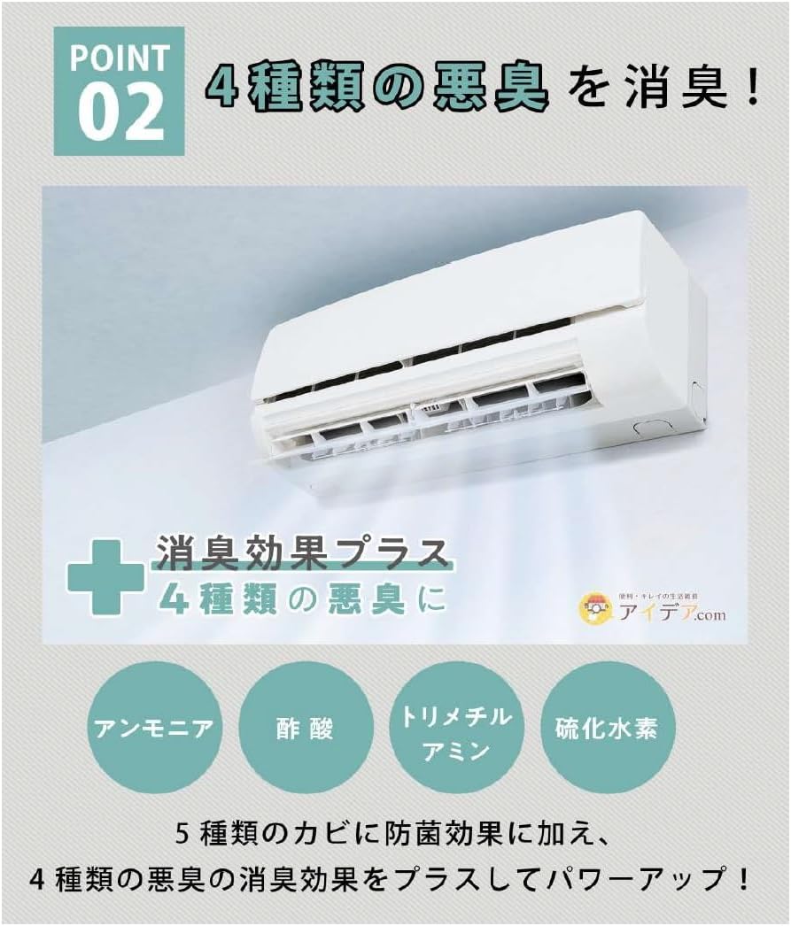 Cogit Power Bio Air Conditioner Mold and Mildew Prevention, Deodorizing (Estimated Replacement: 3 Months)