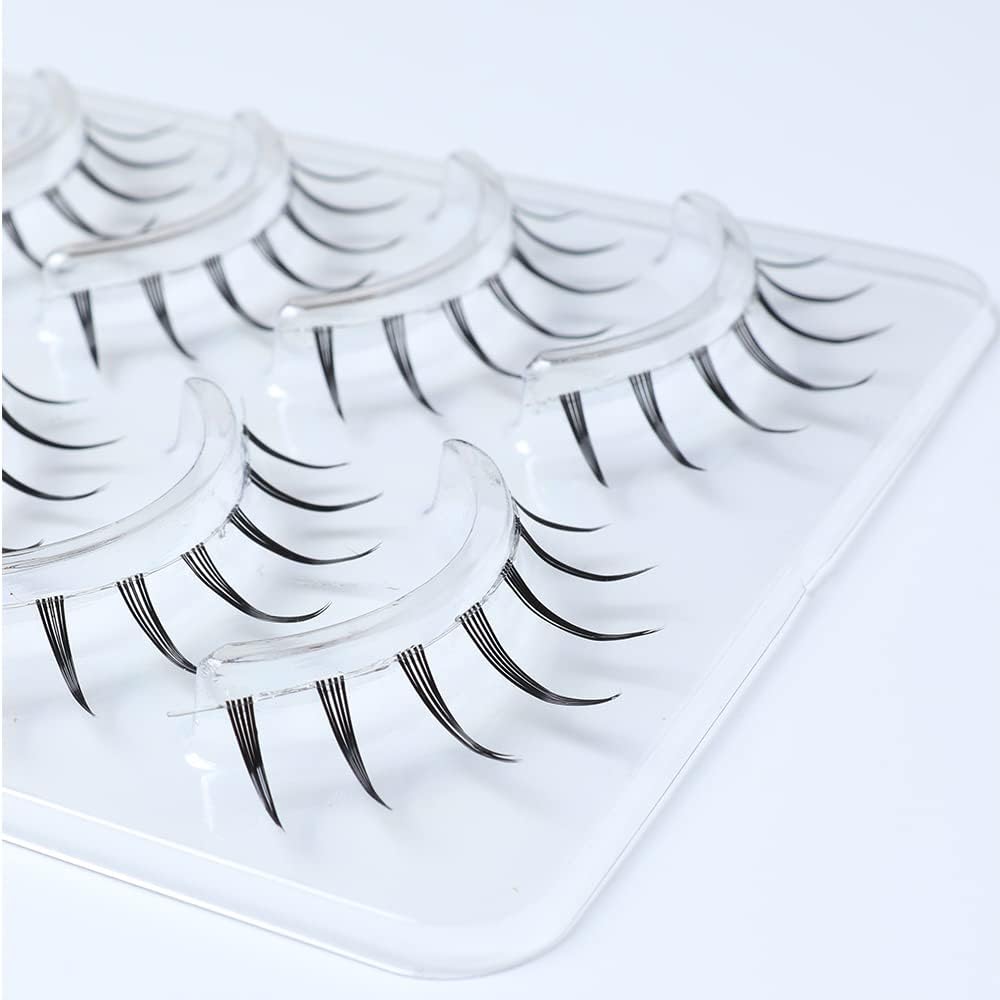 Natural False Eyelashes, Top Eyelashes, Short Eyelashes, Popular, Handmade, Actress Eyelashes, Cosplay Makeup Mine Type, 5 Pairs (M9-01)
