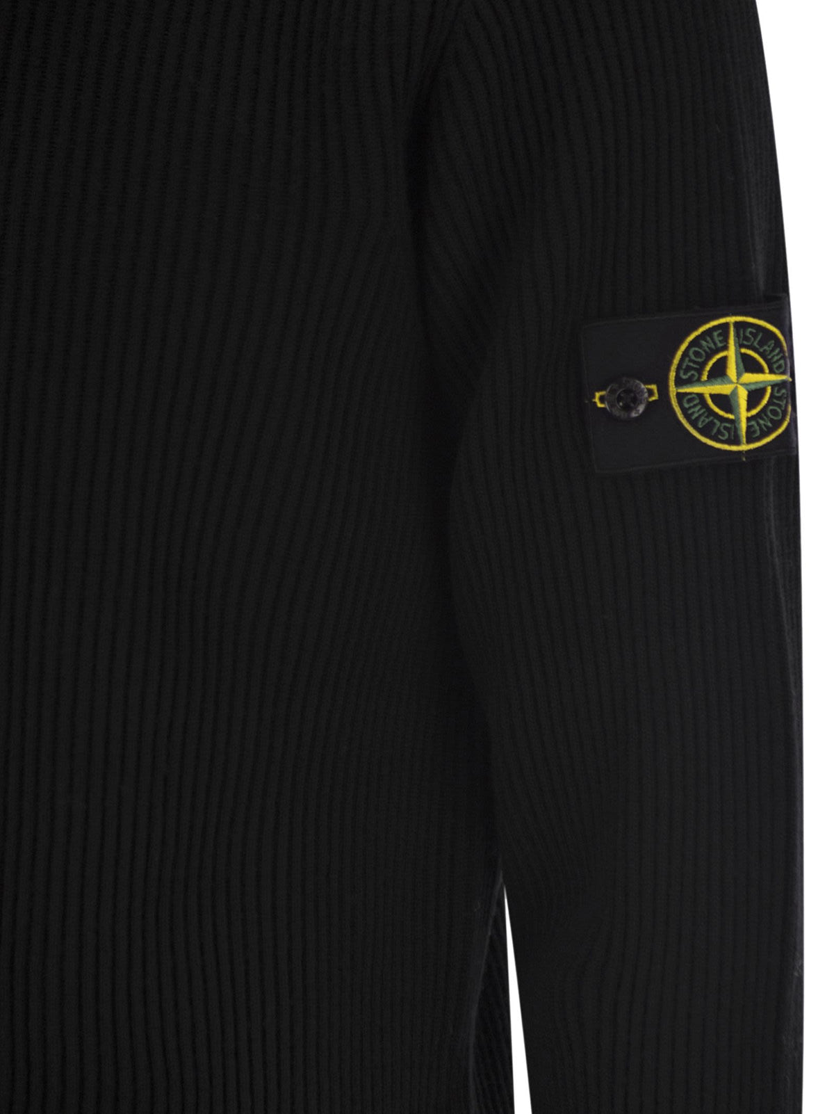 Stone Stone Island Sweater With Zip And Thin Ribbed Edges - Image 5
