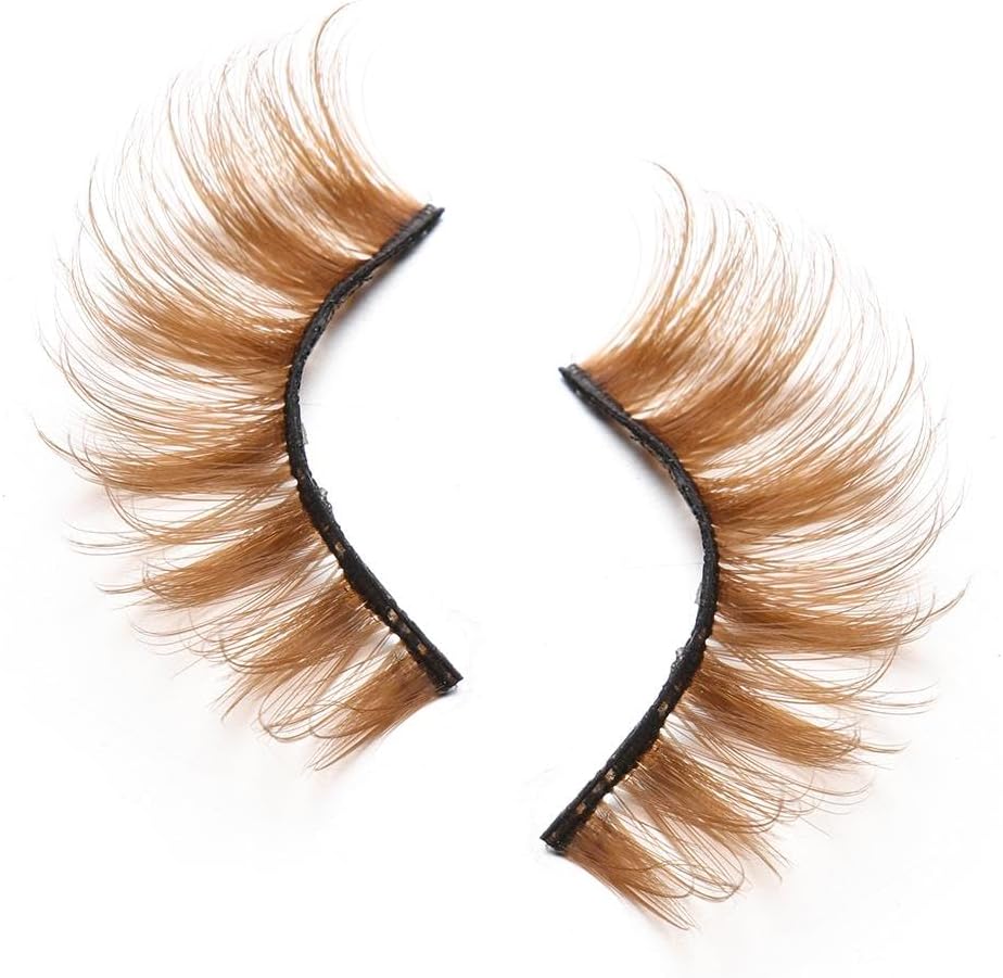 10 Pairs False Eyelashes Brown Natural False Eyelashes Fluffy Cat Eye Mink Eyelashes Volume Long Fluffy False Eyelashes