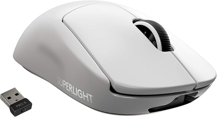 Logicool G-PPD-003WL-WH Wireless Gaming Mouse, G-PPD-003WL-WH, Lightweight, Less Than 2.2 oz (63 g), LightSPEED HERO, 25K Sensor, POWERPLAY Wireless, Charging, Compatible Gaming Mouse, White, PC
