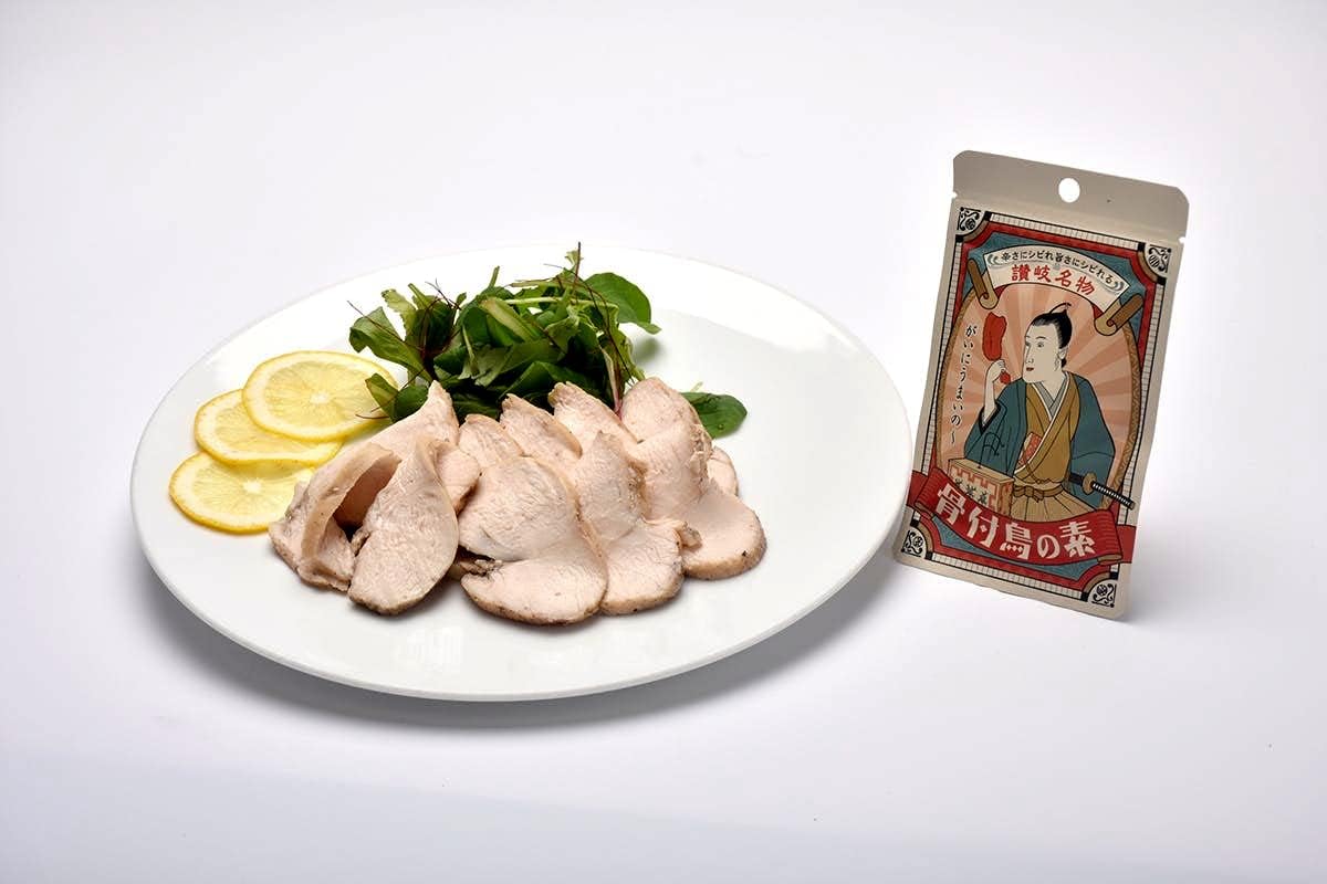 Kagawa Specialty Honetsukidori Seasoning - Just Grill Chicken Thigh Meat with Garlic and Spices, Authentic Snack (5 pieces) Garlic Powder, Spices, Chicken, Garlic Powder, Bone-in Chicken Thigh Meat