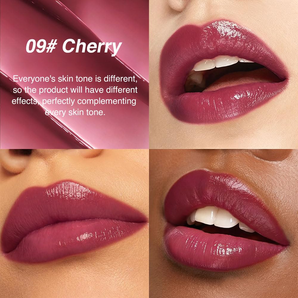 Honey Lipstick - Bálsamo labial tintado, mancha labial hidratante transparente para todos los tonos de piel (A-2Pcs-07 Mauve+09 Cherry, 2 unidades (paquete de 1))