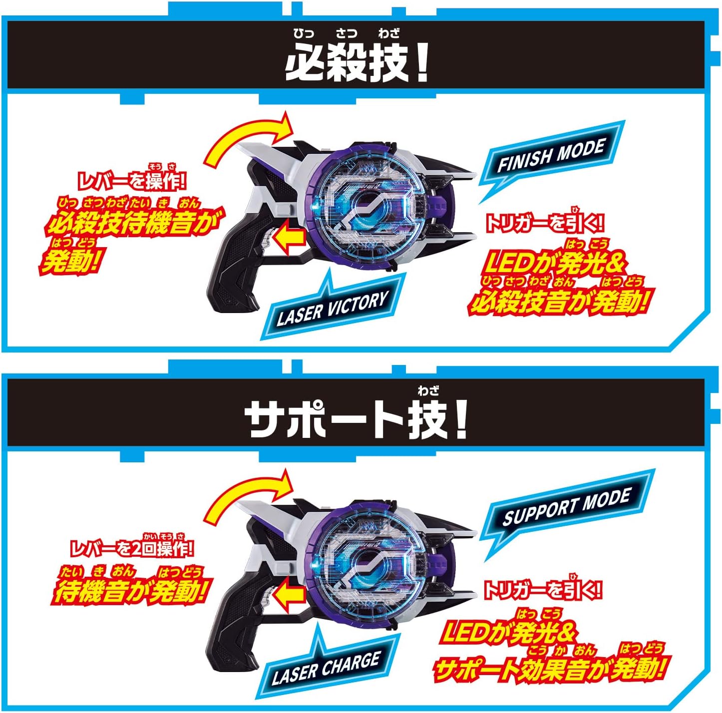 BANDAI Kamen Rider Geats DX Boost Mark II Raise Buckle & Laser Raise Riser Set
