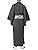 Kyoetsu Men's Kimono, Washable, Solid Color, Pongee, Japanese Clothing