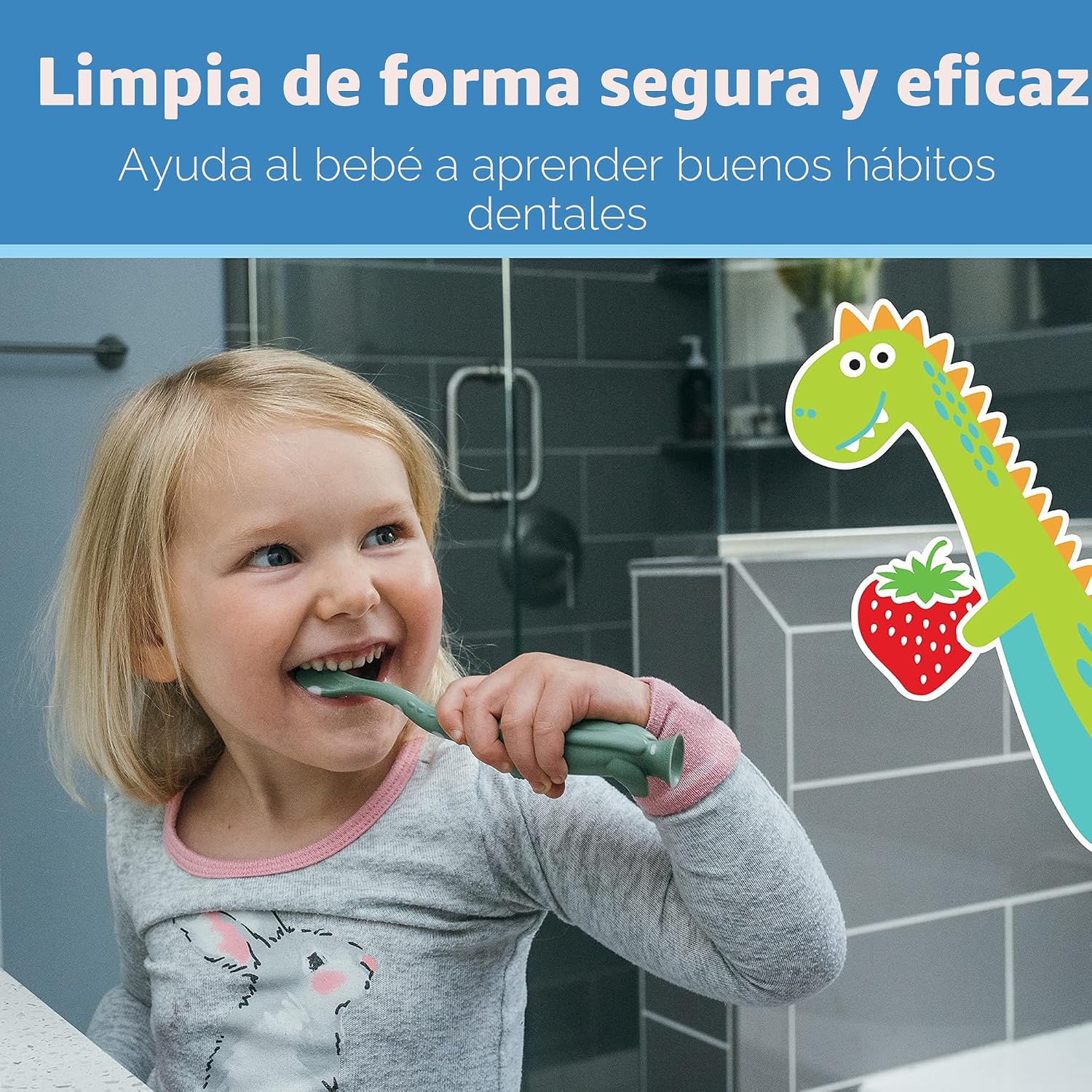 Dr. Brown’s - Pasta de dientes sin flúor para bebés, cuidado oral para bebés y niños pequeños, fresa, paquete de 1, 1.4 oz/40 g, 0-3 años